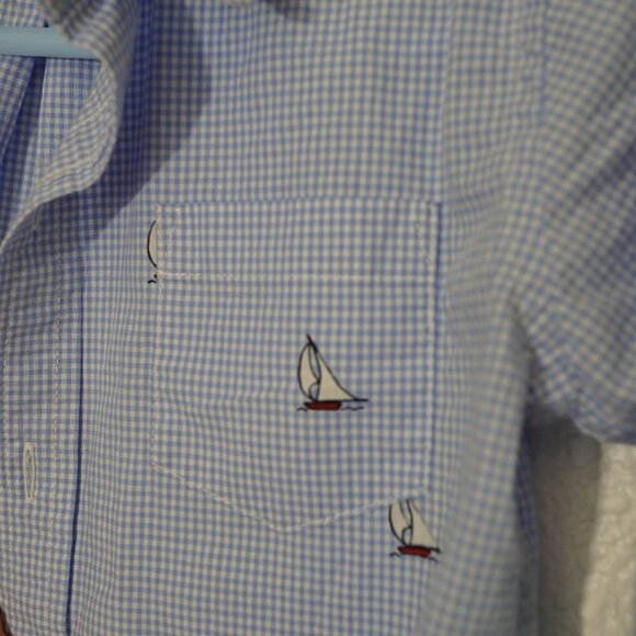 Janie and Jack Sailboat Button Down Shirt Sz 18-24M‎ - Picture 7 of 7